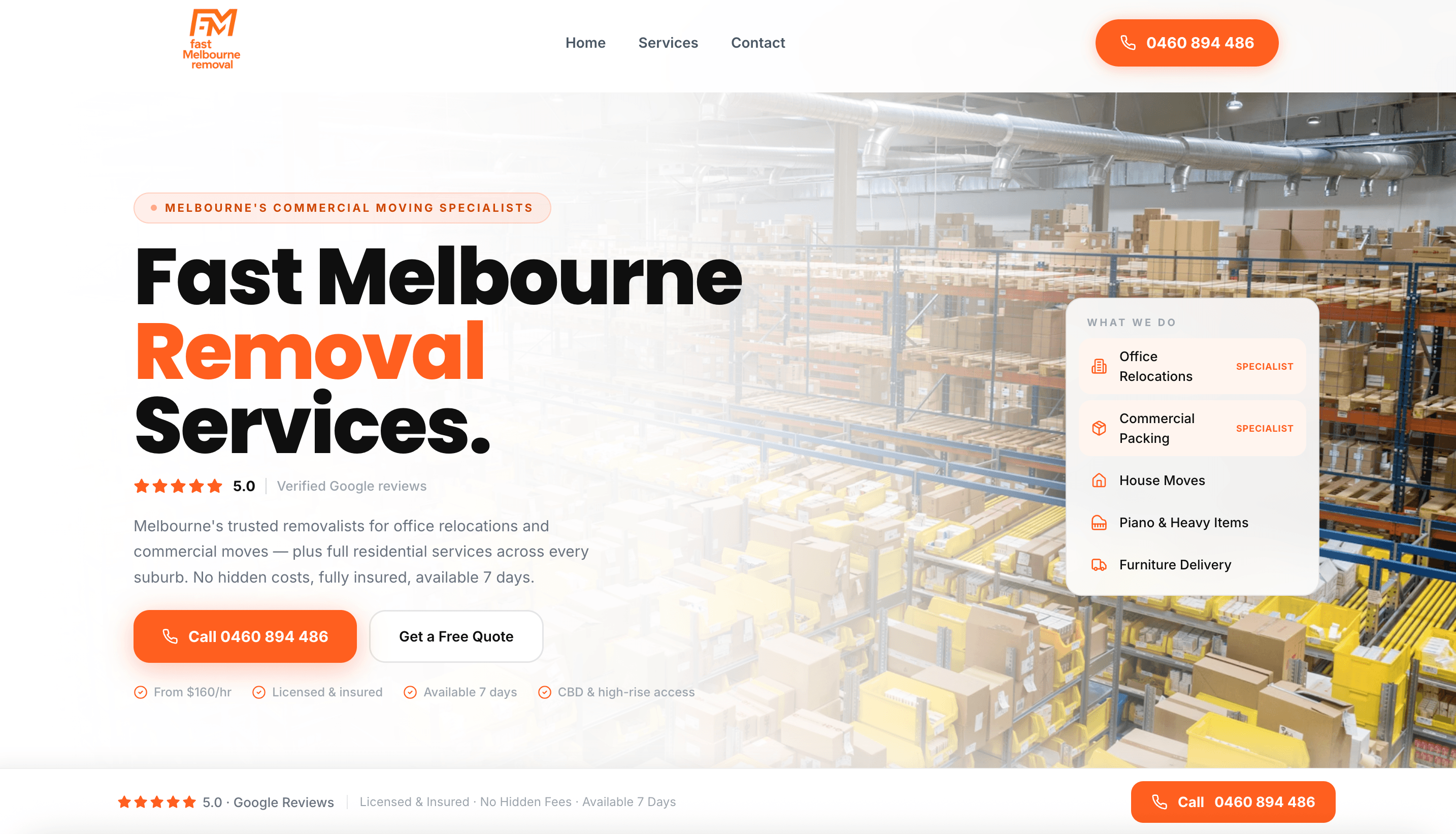 Fast Melbourne Removal screen 1